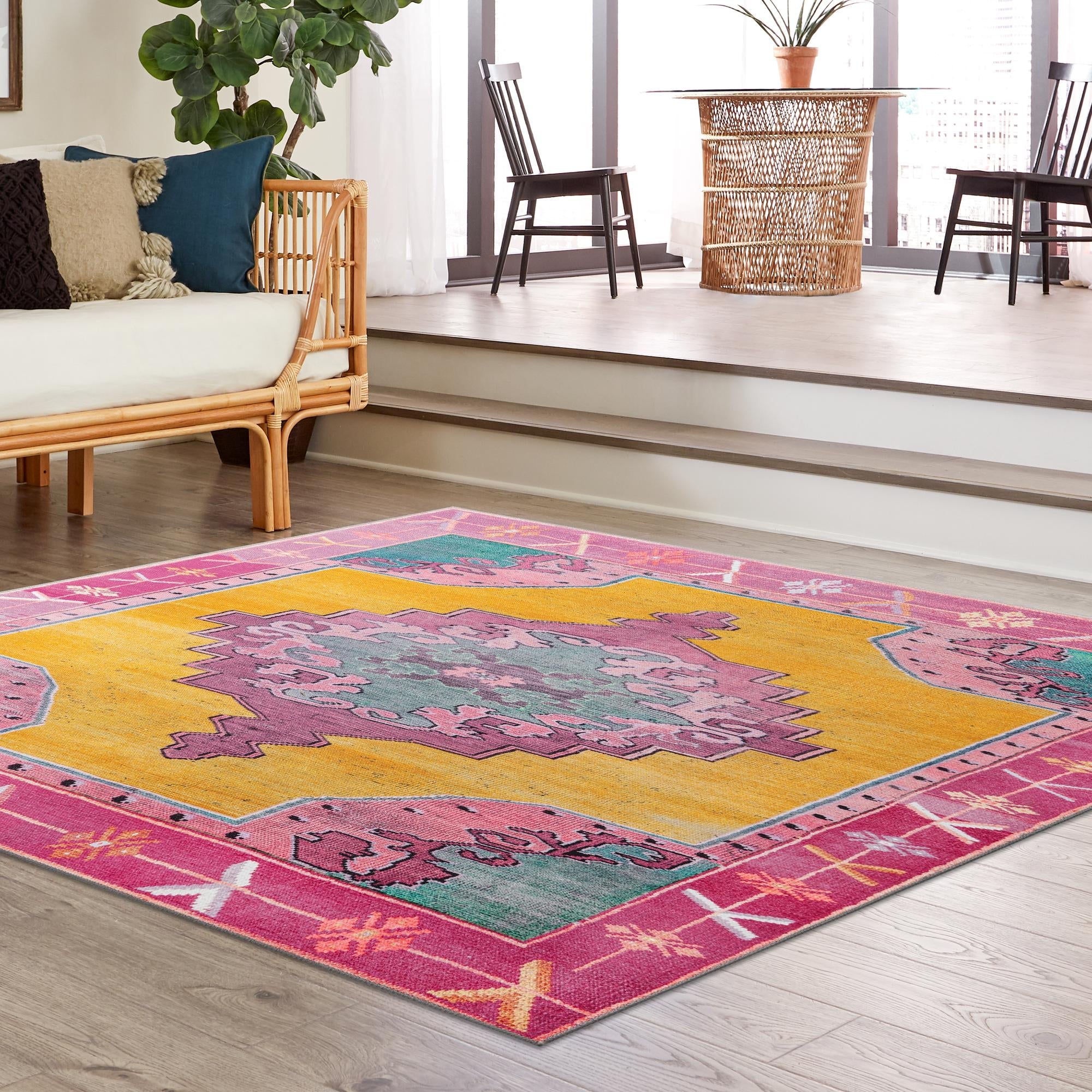 Heritage Elegance Collection Area Rug -  Winterthur (Yellow)