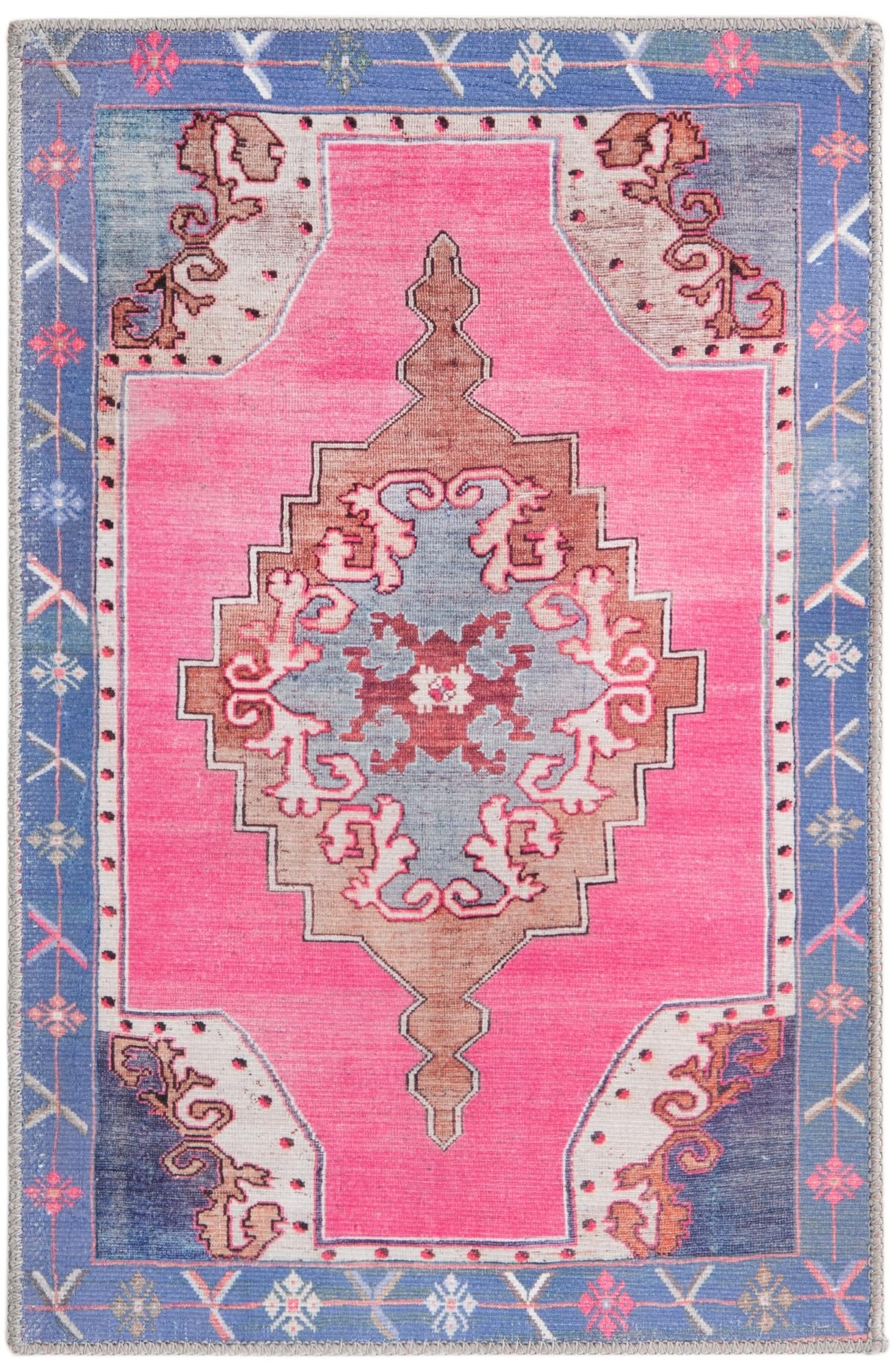 Heritage Elegance Collection Area Rug -  Winterthur (Fuchsia)