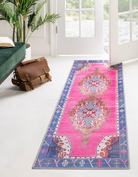 Heritage Elegance Collection Area Rug -  Winterthur (Fuchsia)