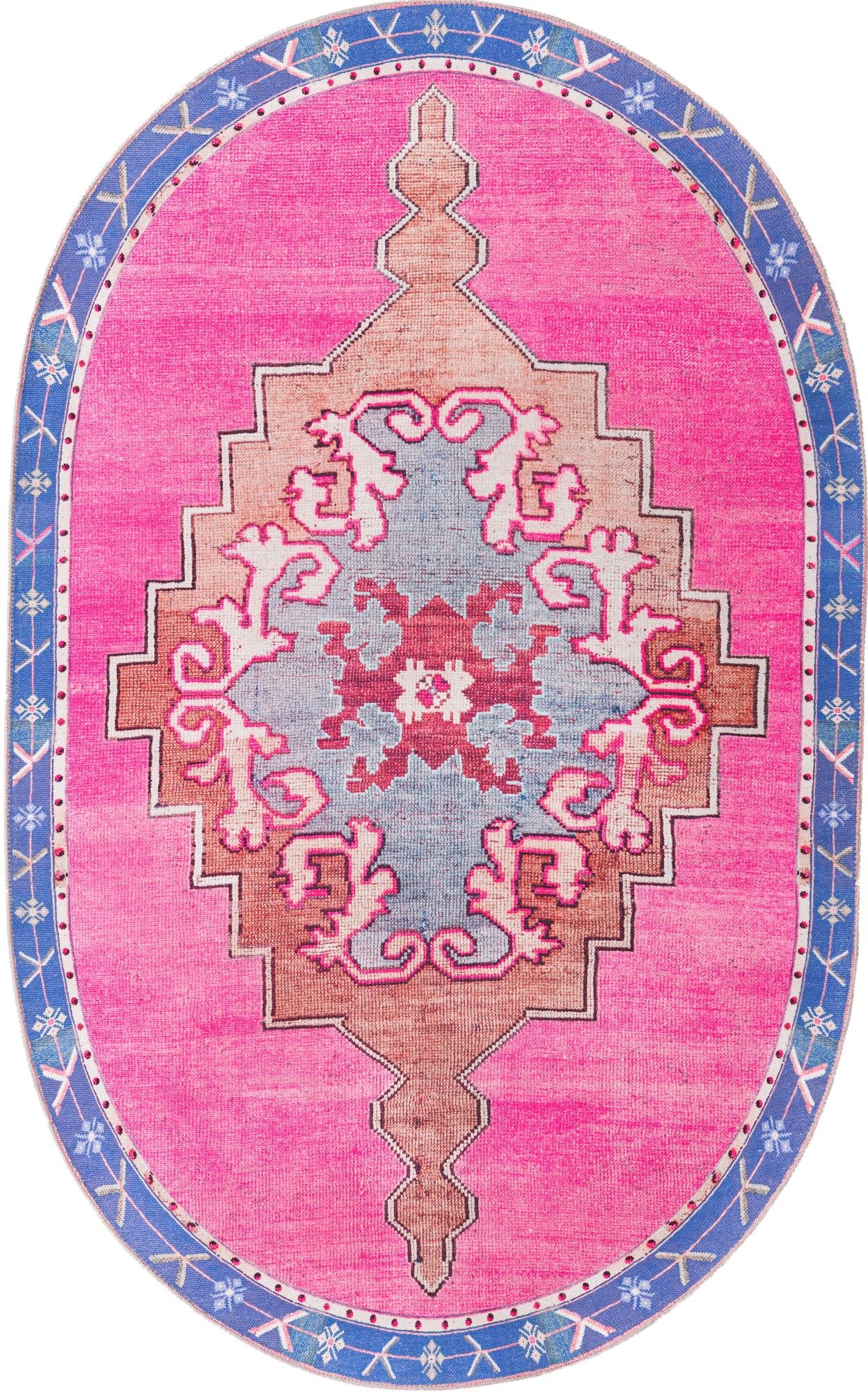 Heritage Elegance Collection Area Rug -  Winterthur (Fuchsia)