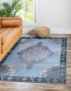 Heritage Elegance Collection Area Rug -  Winterthur (Blue Gray) Rectangle Blue Gray  lifestyle 2