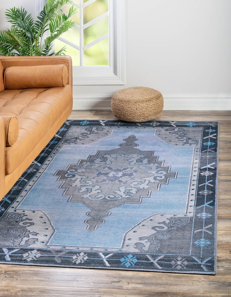 Heritage Elegance Collection Area Rug -  Winterthur (Blue Gray) Rectangle Blue Gray  lifestyle 2