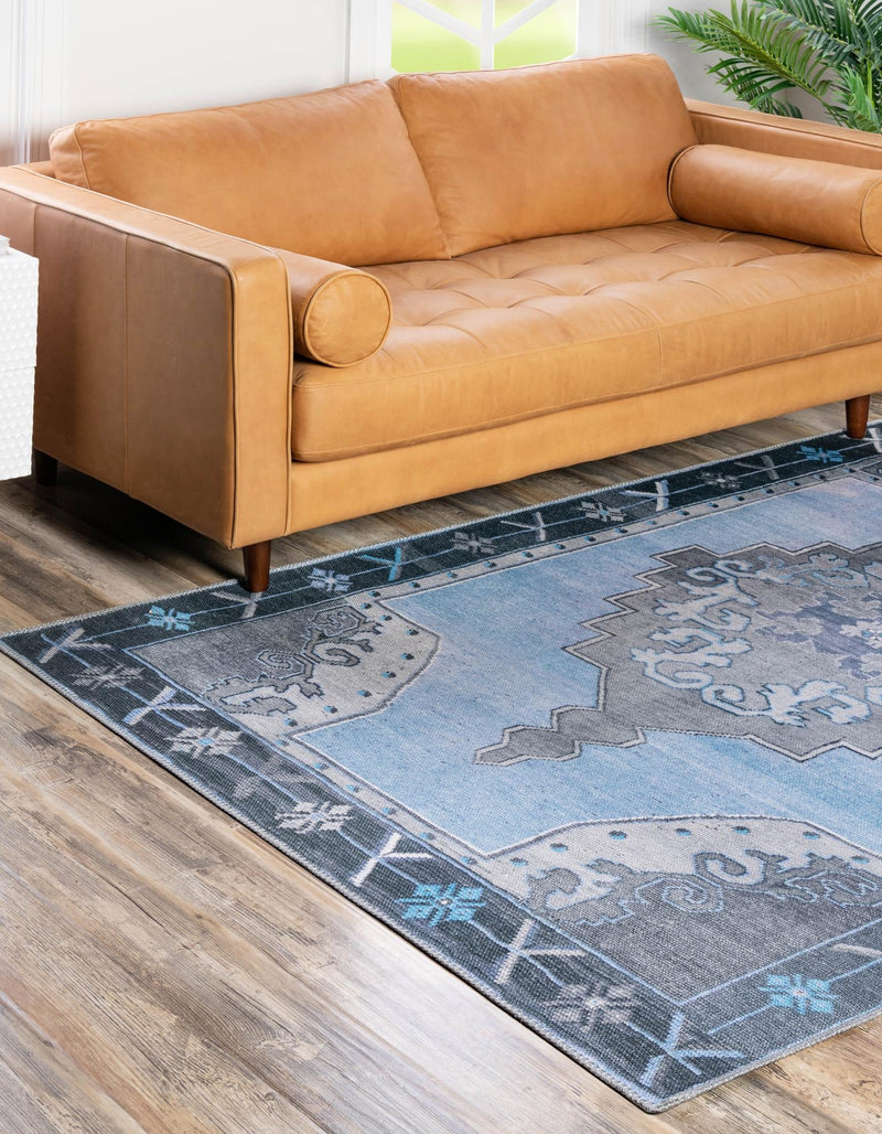 Heritage Elegance Collection Area Rug -  Winterthur (Blue Gray) Rectangle Blue Gray  lifestyle 3