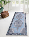 Heritage Elegance Collection Area Rug -  Winterthur (Blue Gray) Runner Blue Gray  lifestyle 19