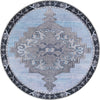 Heritage Elegance Collection Area Rug -  Winterthur (Blue Gray) Round Blue Gray  lifestyle 15