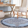 Heritage Elegance Collection Area Rug -  Winterthur (Blue Gray) Round Blue Gray  lifestyle 82