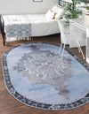 Heritage Elegance Collection Area Rug -  Winterthur (Blue Gray) Oval Blue Gray  lifestyle 21