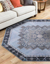 Heritage Elegance Collection Area Rug -  Winterthur (Blue Gray) Octagon Blue Gray  lifestyle 22