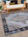 Heritage Elegance Collection Area Rug -  Winterthur (Blue Gray) Square Blue Gray  lifestyle 23