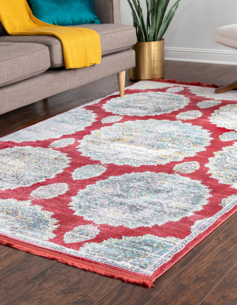 Arcadia Rugs Collection Area Rug -  Atlantis (Red) Rectangle Red  lifestyle 4