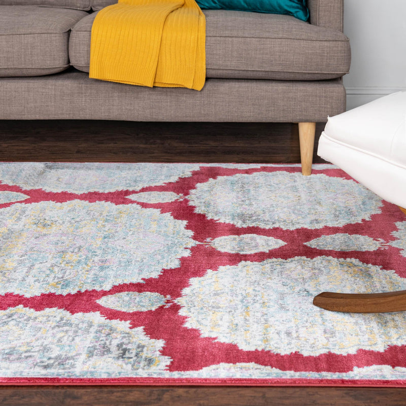 Arcadia Rugs Collection Area Rug -  Atlantis (Red) Rectangle Red  lifestyle 15