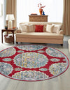 Arcadia Rugs Collection Area Rug -  Atlantis (Red) Round Red  lifestyle 23