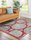 Arcadia Rugs Collection Area Rug -  Atlantis (Red) Square Red  lifestyle 24