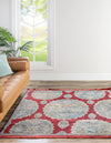 Arcadia Rugs Collection Area Rug -  Atlantis (Red) Square Red  lifestyle 29