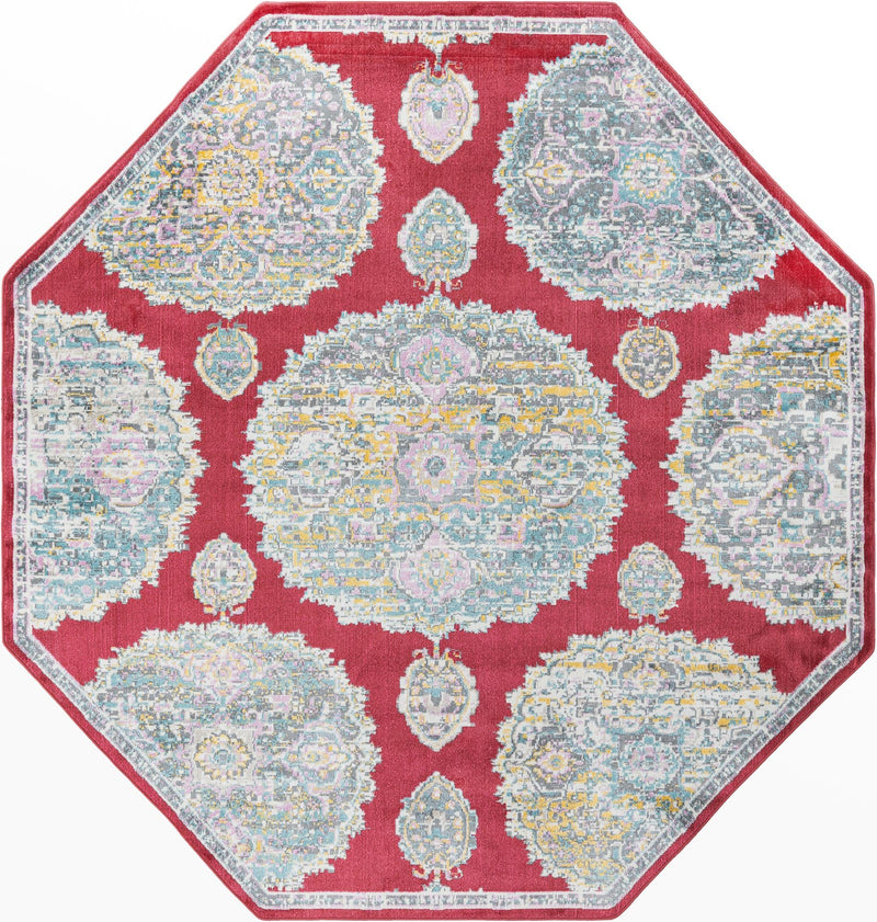 Arcadia Rugs Collection Area Rug -  Atlantis (Red) Octagon Red  lifestyle 21