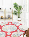 Arcadia Rugs Collection Area Rug -  Atlantis (Red) Octagon Red  lifestyle 31