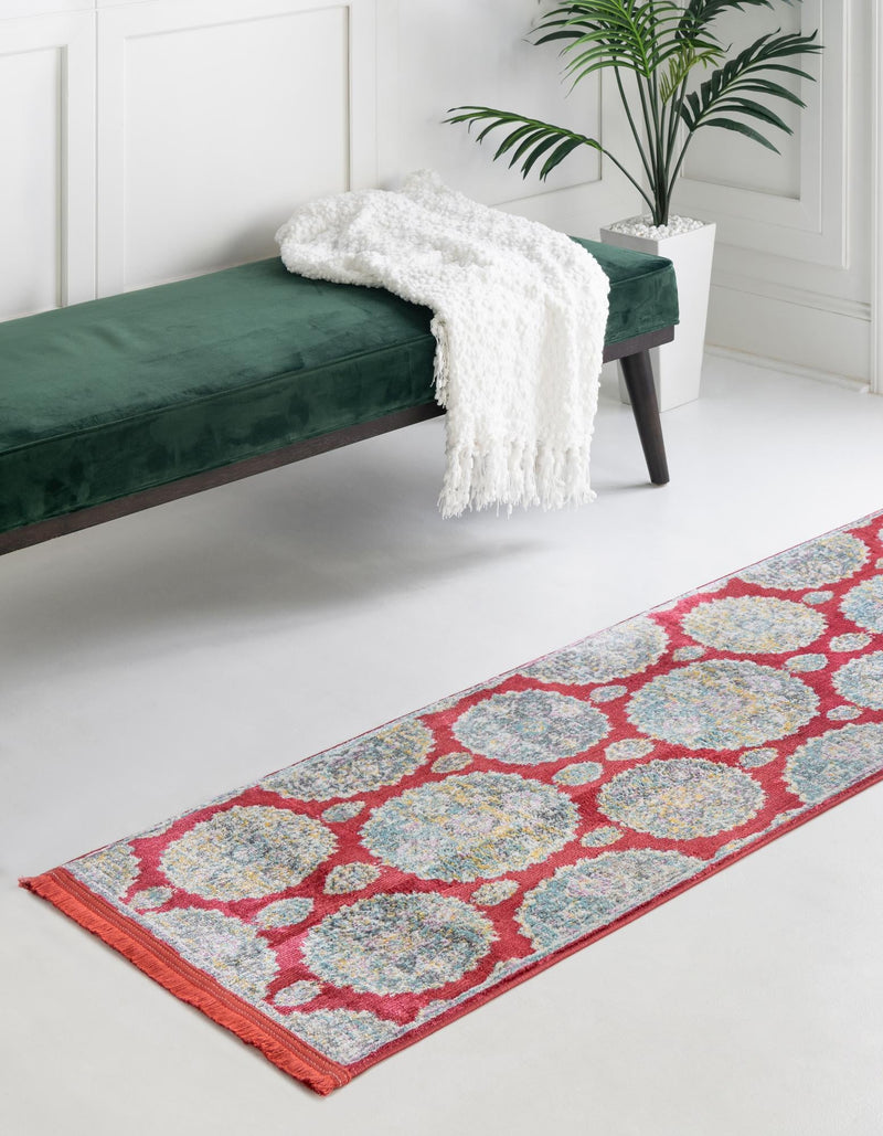 Arcadia Rugs Collection Area Rug -  Atlantis (Red) Runner Red  lifestyle 32