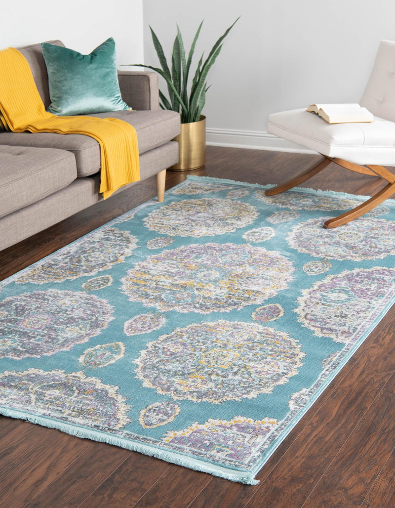 Arcadia Rugs Collection Area Rug -  Atlantis (Blue) Rectangle Blue  lifestyle 4