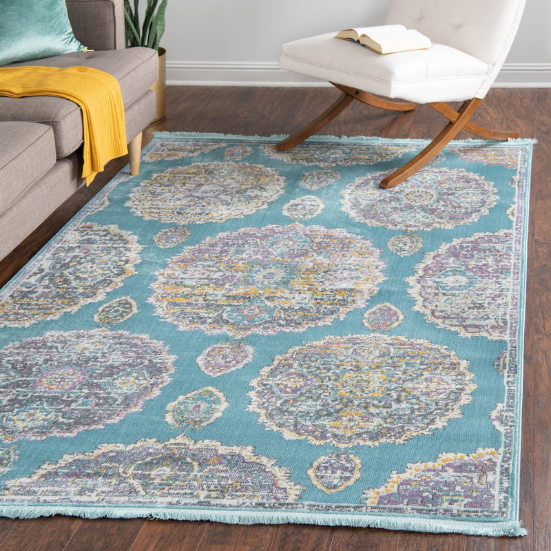 Arcadia Rugs Collection Area Rug -  Atlantis (Blue) Rectangle Blue  lifestyle 16