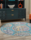 Arcadia Rugs Collection Area Rug -  Atlantis (Blue) Round Blue  lifestyle 28