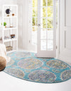 Arcadia Rugs Collection Area Rug -  Atlantis (Blue) Oval Blue  lifestyle 30