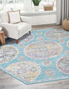 Arcadia Rugs Collection Area Rug -  Atlantis (Blue) Octagon Blue  lifestyle 26