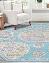 Arcadia Rugs Collection Area Rug -  Atlantis (Blue) Octagon Blue  lifestyle 31