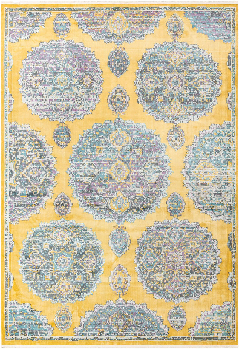 Arcadia Rugs Collection Area Rug -  Atlantis (Yellow) Rectangle Yellow Main