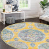 Arcadia Rugs Collection Area Rug -  Atlantis (Yellow) Round Yellow  lifestyle 87