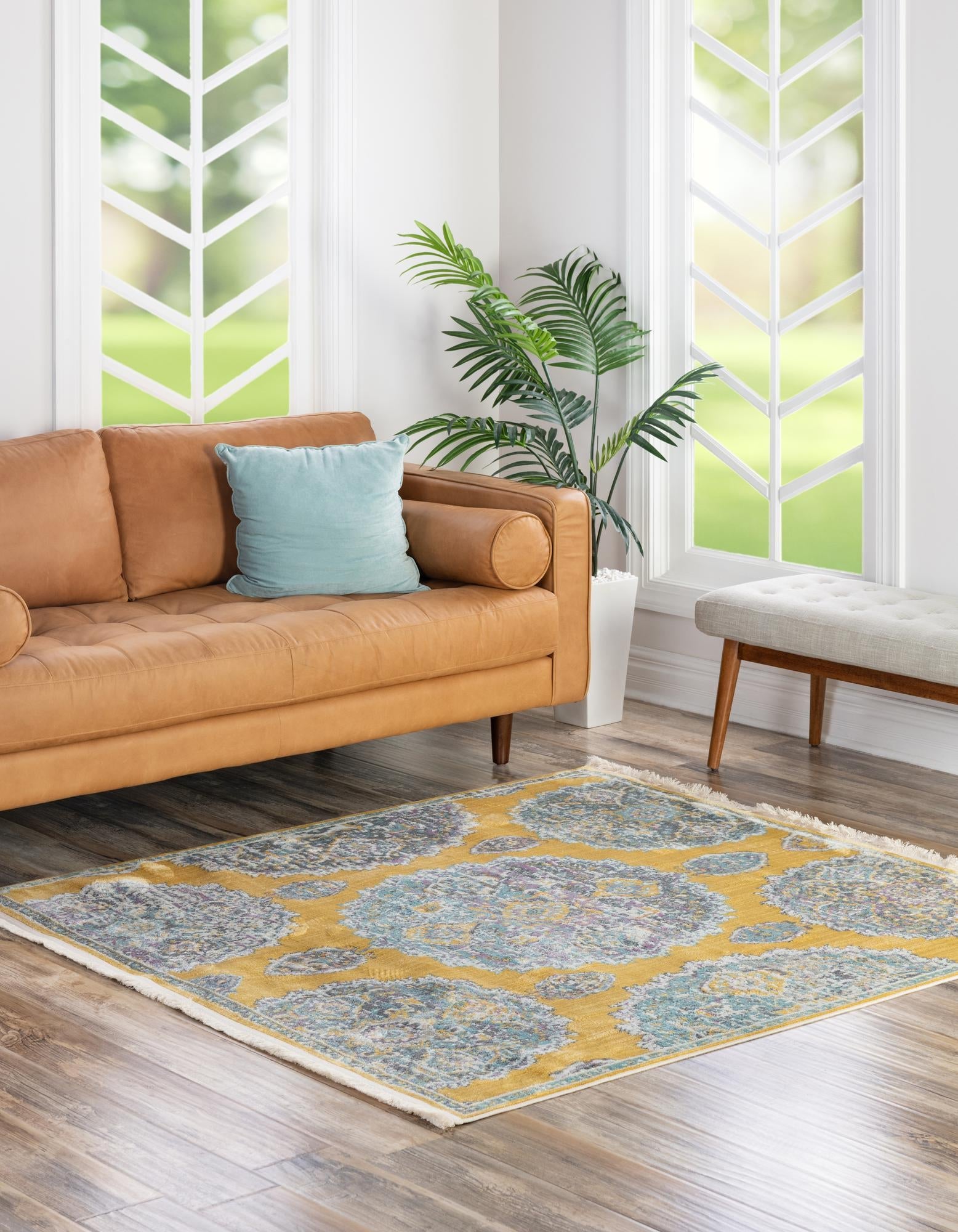 Arcadia Rugs Collection Area Rug -  Atlantis (Yellow)