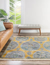 Arcadia Rugs Collection Area Rug -  Atlantis (Yellow) Square Yellow  lifestyle 29