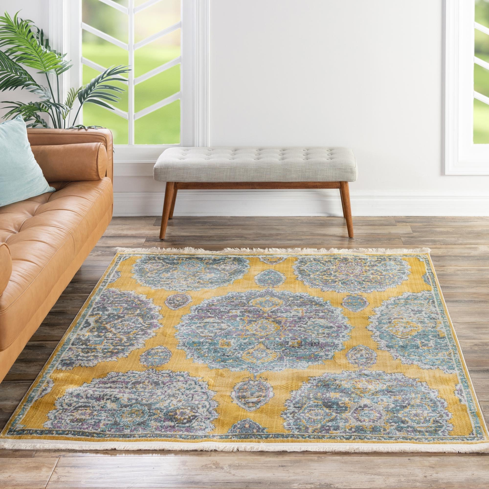 Arcadia Rugs Collection Area Rug -  Atlantis (Yellow)