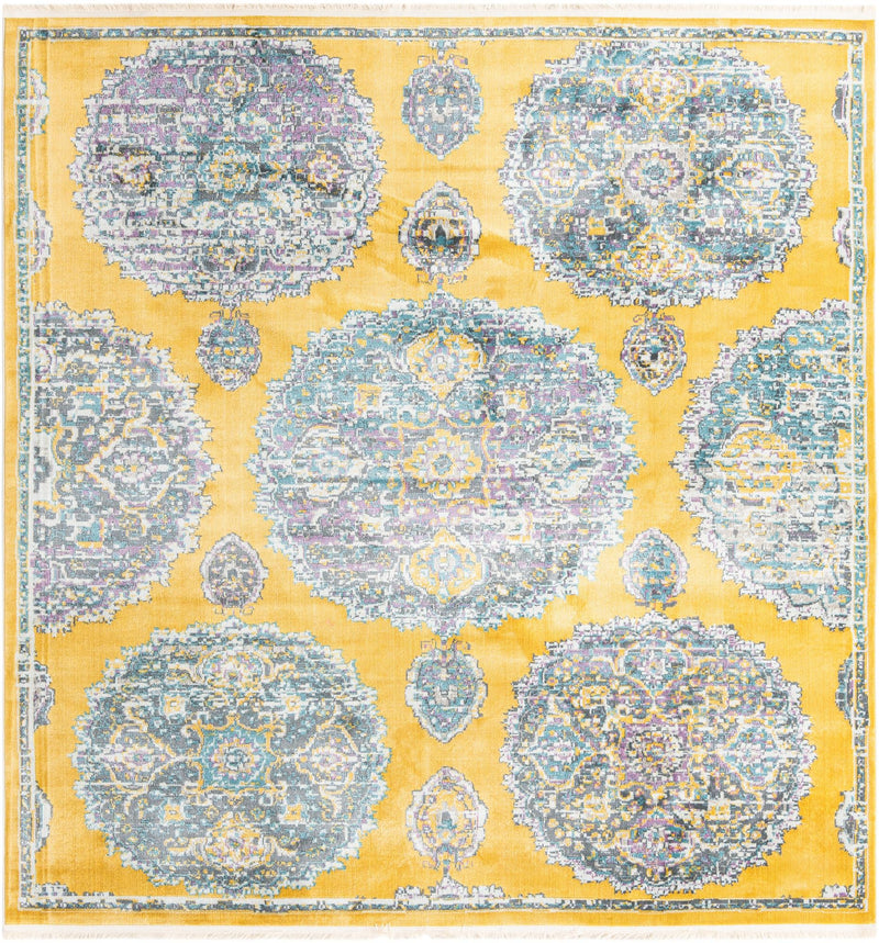 Arcadia Rugs Collection Area Rug -  Atlantis (Yellow) Square Yellow  lifestyle 19