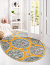 Arcadia Rugs Collection Area Rug -  Atlantis (Yellow) Oval Yellow  lifestyle 25