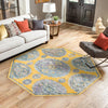 Arcadia Rugs Collection Area Rug -  Atlantis (Yellow) Octagon Yellow  lifestyle 85