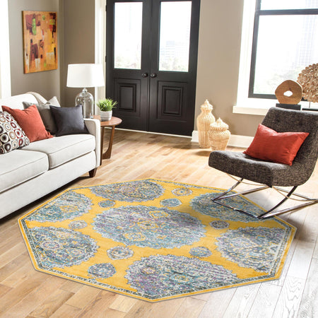 Arcadia Rugs Collection Area Rug -  Atlantis (Yellow)