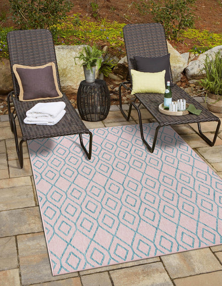 Urban Oasis Rugs Collection Area Rug -  Boulevard (Pink and Aqua)