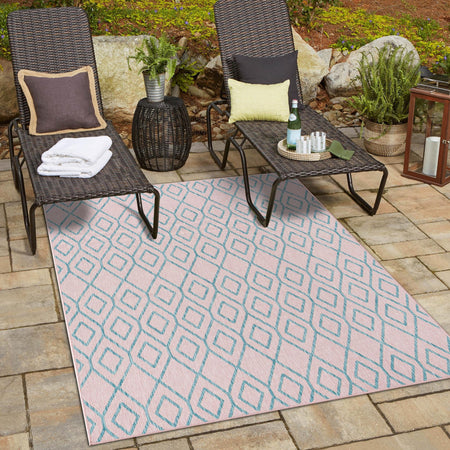 Urban Oasis Rugs Collection Area Rug -  Boulevard (Pink and Aqua)