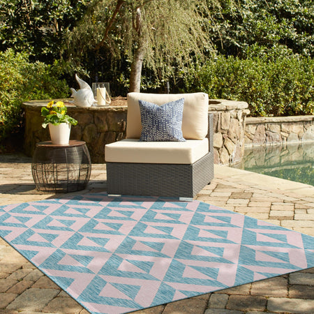 Urban Oasis Rugs Collection Area Rug -  Highrise (Pink and Aqua)