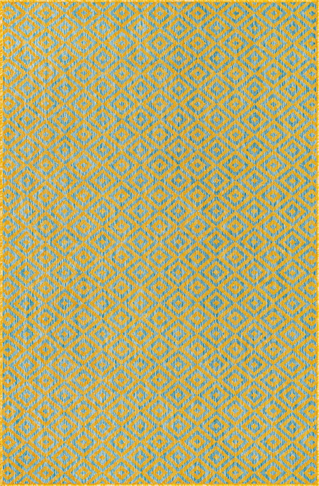 Urban Oasis Rugs Collection Area Rug -  Rooftop (Yellow and Aqua)