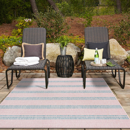 Urban Oasis Rugs Collection Area Rug -  District (Pink and Aqua)