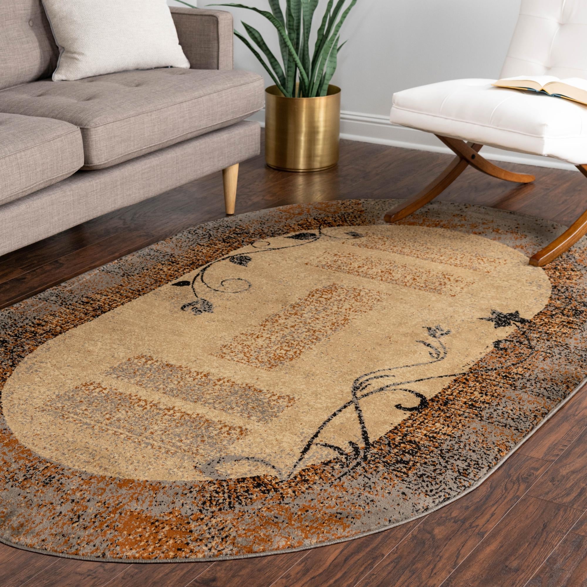 Bistro Lounge Collection Area Rug -  Affogato