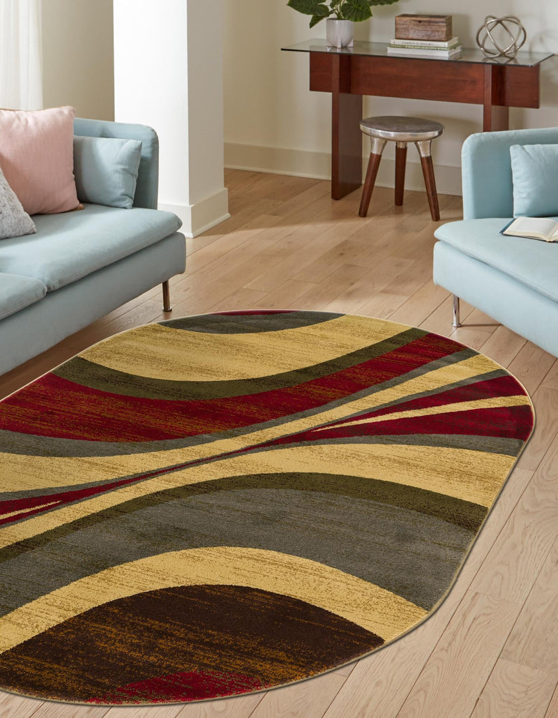 Bistro Lounge Collection Area Rug -  Frappe Oval Beige  lifestyle 24