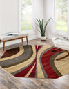 Bistro Lounge Collection Area Rug -  Frappe Octagon Beige  lifestyle 32