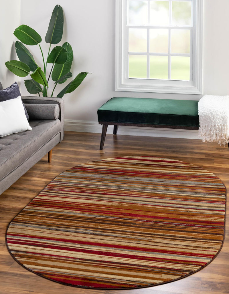 Bistro Lounge Collection Area Rug -  Americano Oval Beige  lifestyle 30