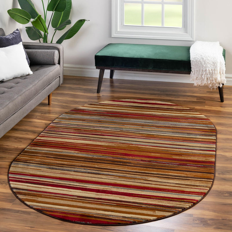 Bistro Lounge Collection Area Rug -  Americano Oval Beige  lifestyle 111