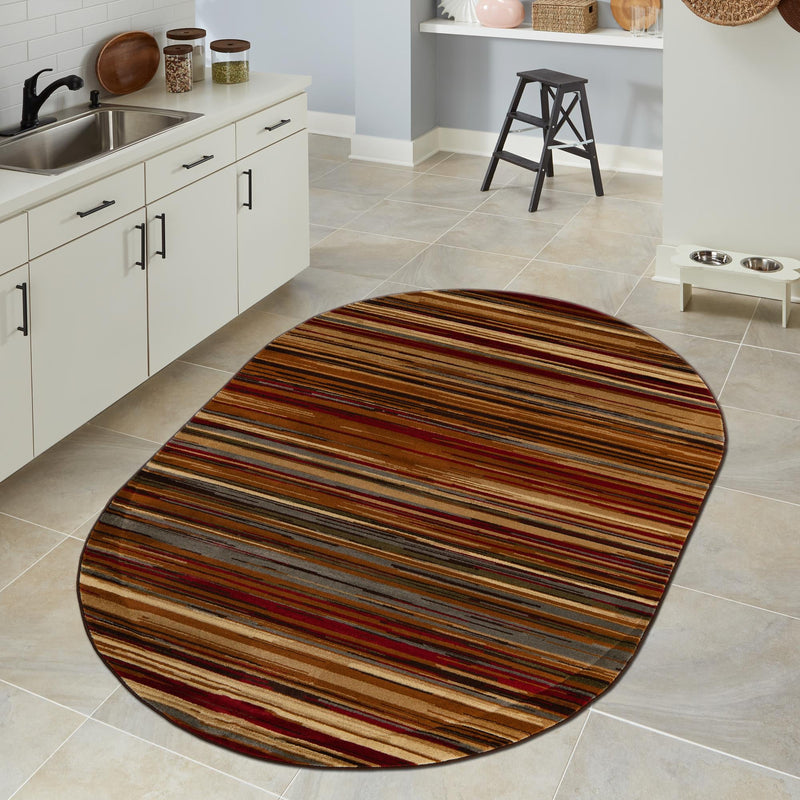 Bistro Lounge Collection Area Rug -  Americano Oval Beige  lifestyle 120