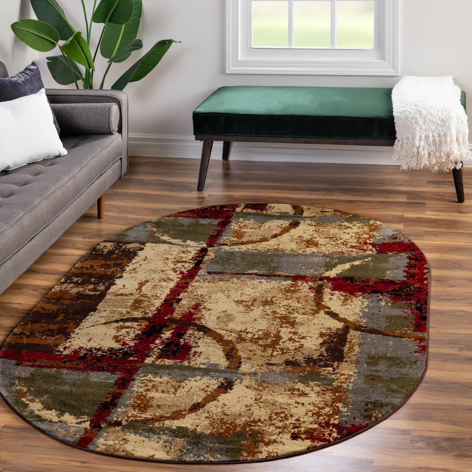 Bistro Lounge Collection Area Rug -  FlatWhite