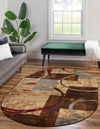 Bistro Lounge Collection Area Rug -  Ristretto Oval Multi  lifestyle 29