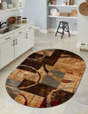 Bistro Lounge Collection Area Rug -  Ristretto Oval Multi  lifestyle 43